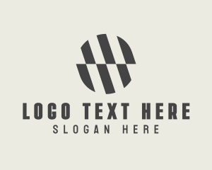 Blogger - Illusion Striped Circle logo design