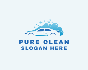 Clean Car Wash Silhouette logo design