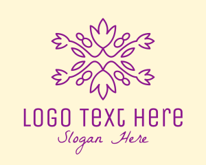 Herbal - Minimalist Honeysuckle Vine logo design