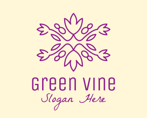 Minimalist Honeysuckle Vine logo design