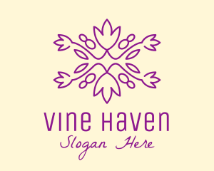 Minimalist Honeysuckle Vine logo design