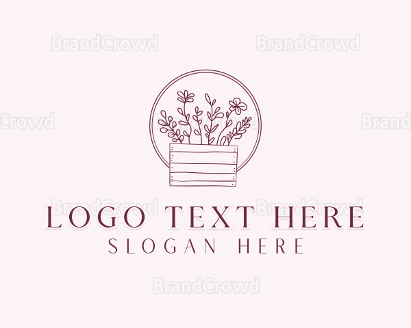 Backyard Garden Flower Logo