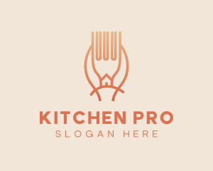 Home Kitchen Utensils  logo design