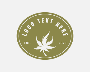 Cannabis Oil - Medicinal Marijuana Leaf logo design