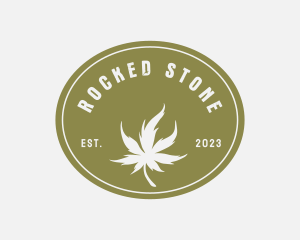 Stoned - Medicinal Marijuana Leaf logo design