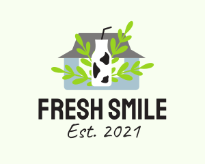 Organic Fresh Milk  logo design