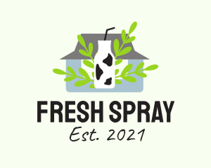 Organic Fresh Milk  logo design