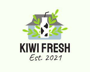 Organic Fresh Milk  logo design