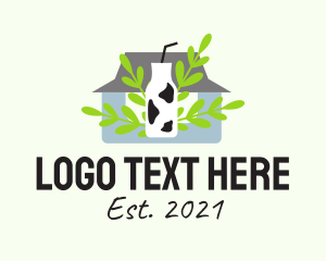Milk Tea - Organic Fresh Milk logo design