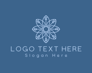 Tea Shop - Line Art Leaves logo design