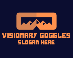 Goggles - Goggles Mountain Scenery logo design