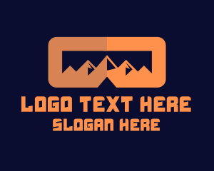Orange - Goggles Mountain Scenery logo design