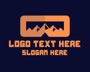 Vision - Goggles Mountain Scenery logo design