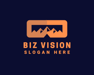 Goggles Mountain Scenery logo design