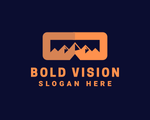 Goggles Mountain Scenery logo design