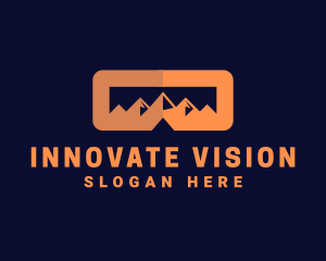 Goggles Mountain Scenery logo design