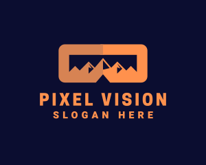 Goggles Mountain Scenery logo design