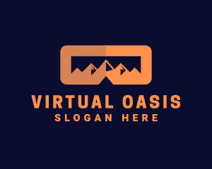 Goggles Mountain Scenery logo design