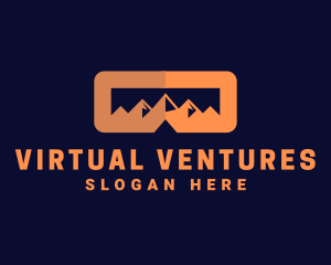 Goggles Mountain Scenery logo design