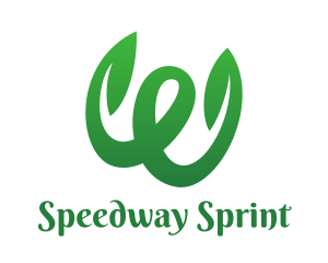 Green W Swoosh Stroke  Logo