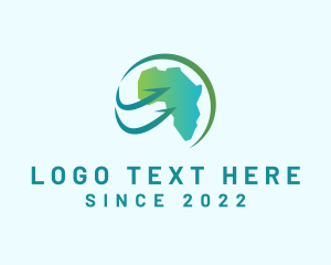 Geography - African Global Arrow logo design