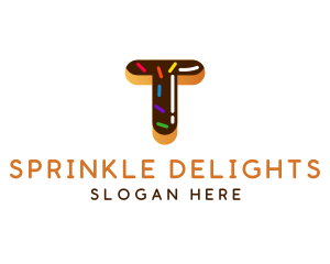 Sprinkle - Donut Bakeshop Letter T logo design