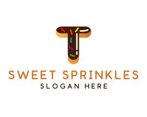 Sprinkles - Donut Bakeshop Letter T logo design