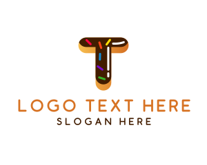 Chocolate - Donut Bakeshop Letter T logo design