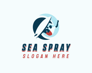 Wave Sea Surfer logo design