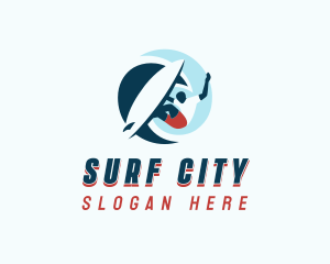 Wave Sea Surfer logo design