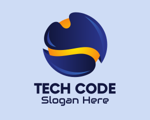 Modern Tech Sphere  logo design