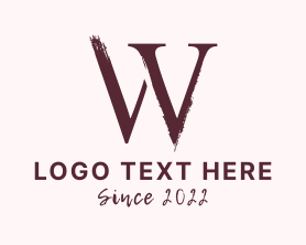 Letter W - Painter Letter W logo design