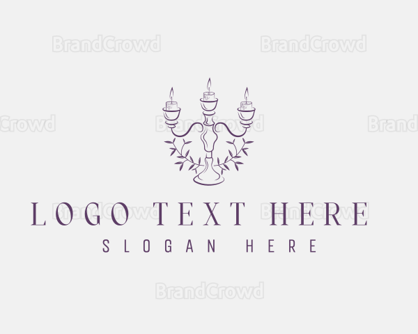 Elegant Candlestick Decor Logo