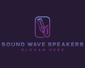 Microphone Sound Recording logo design