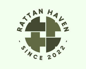 Rattan - Weaving Thread Badge logo design