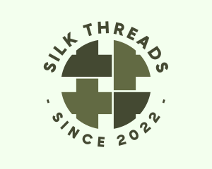Weaving Thread Badge logo design
