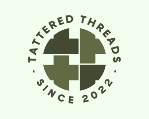 Weaving Thread Badge logo design