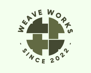 Weaving Thread Badge logo design