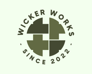 Wicker - Weaving Thread Badge logo design