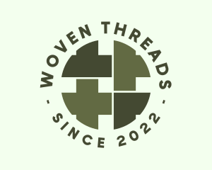 Weaving Thread Badge logo design