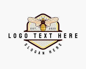 Apiary - Bee Farm Organic logo design