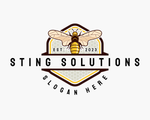 Sting - Bee Farm Organic logo design
