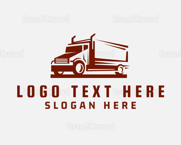 Semi Truck Transport Vehicle Logo