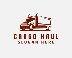 Semi Truck Transport Vehicle logo design