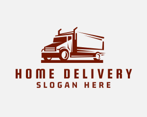 Semi Truck Transport Vehicle logo design