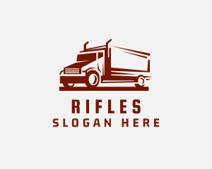 Semi Truck Transport Vehicle logo design