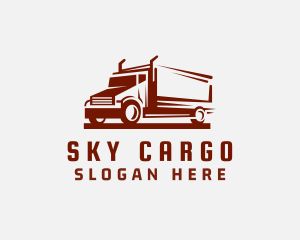 Semi Truck Transport Vehicle logo design