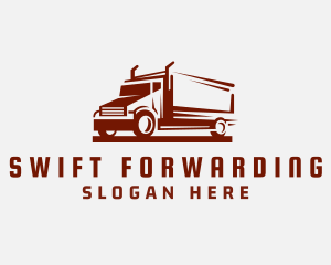 Semi Truck Transport Vehicle logo design