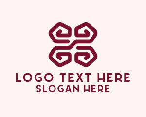 Yoga - Ancient Tribal Swirl logo design