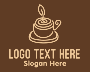 Organic - Coffee Candle Cup logo design